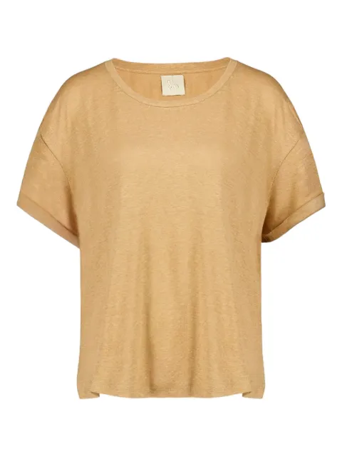 PAULA crew-neck linen T-shirt