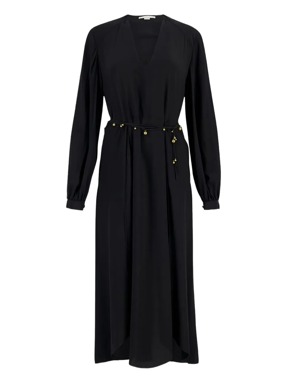 Stella McCartney beaded-belt midi dress Zwart