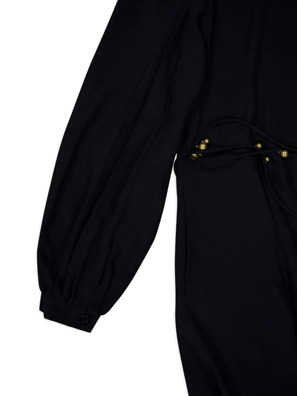 Stella McCartney beaded-belt midi dress Zwart