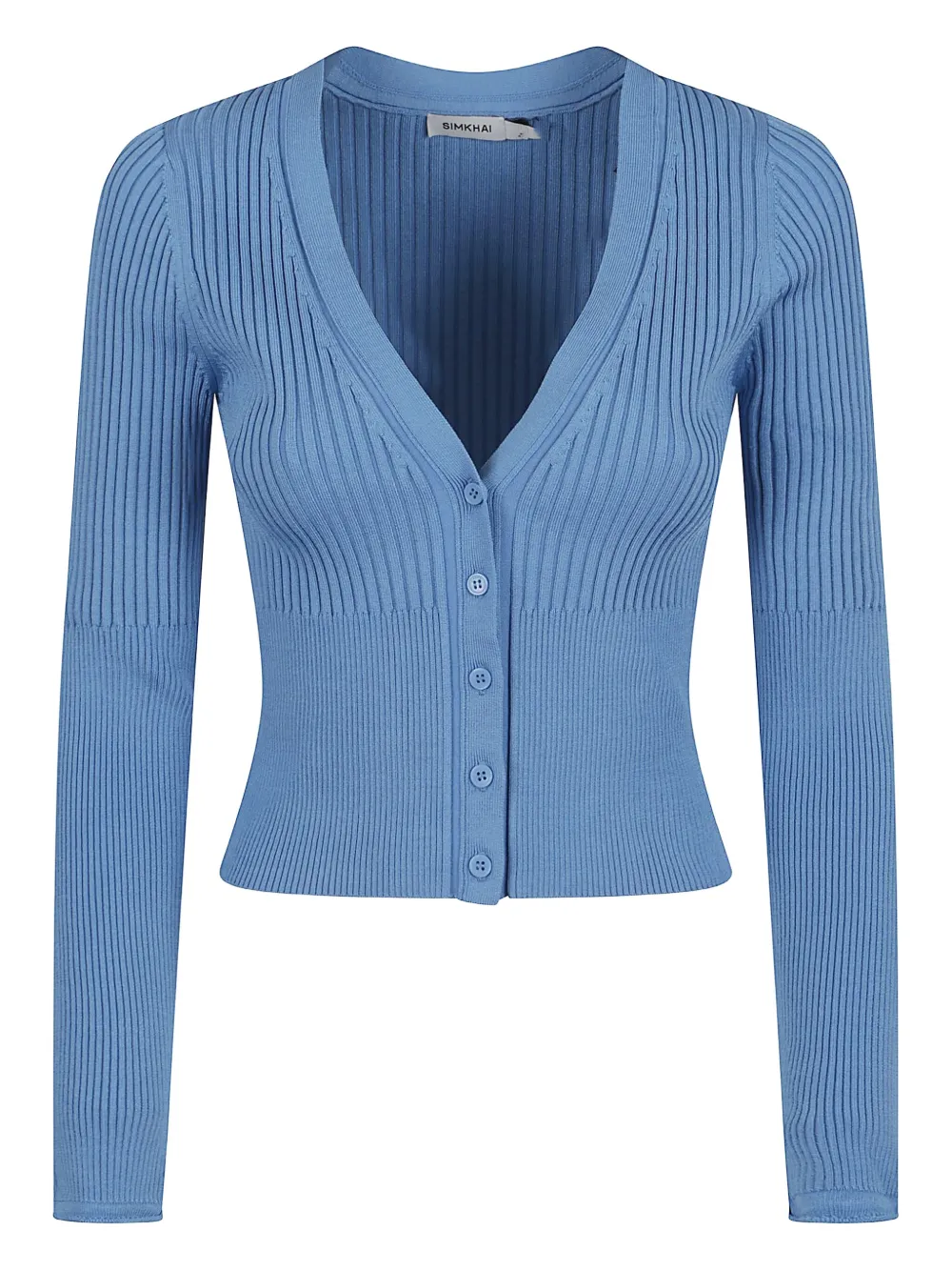Simkhai ribbed button-up cardigan | Blue | Image 1