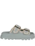 Mou double-buckle slides - Blue