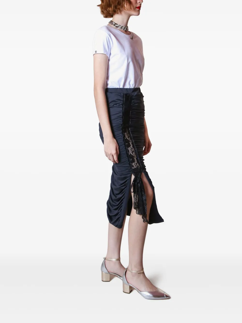 LETHICIA BRONSTEIN GIN FIZZ MIDI SKIRT