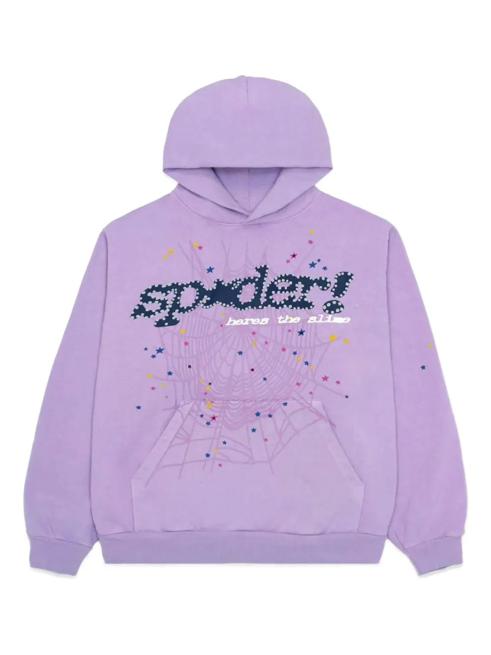 SP5DER sudadera con capucha y logo | morado | Image 1