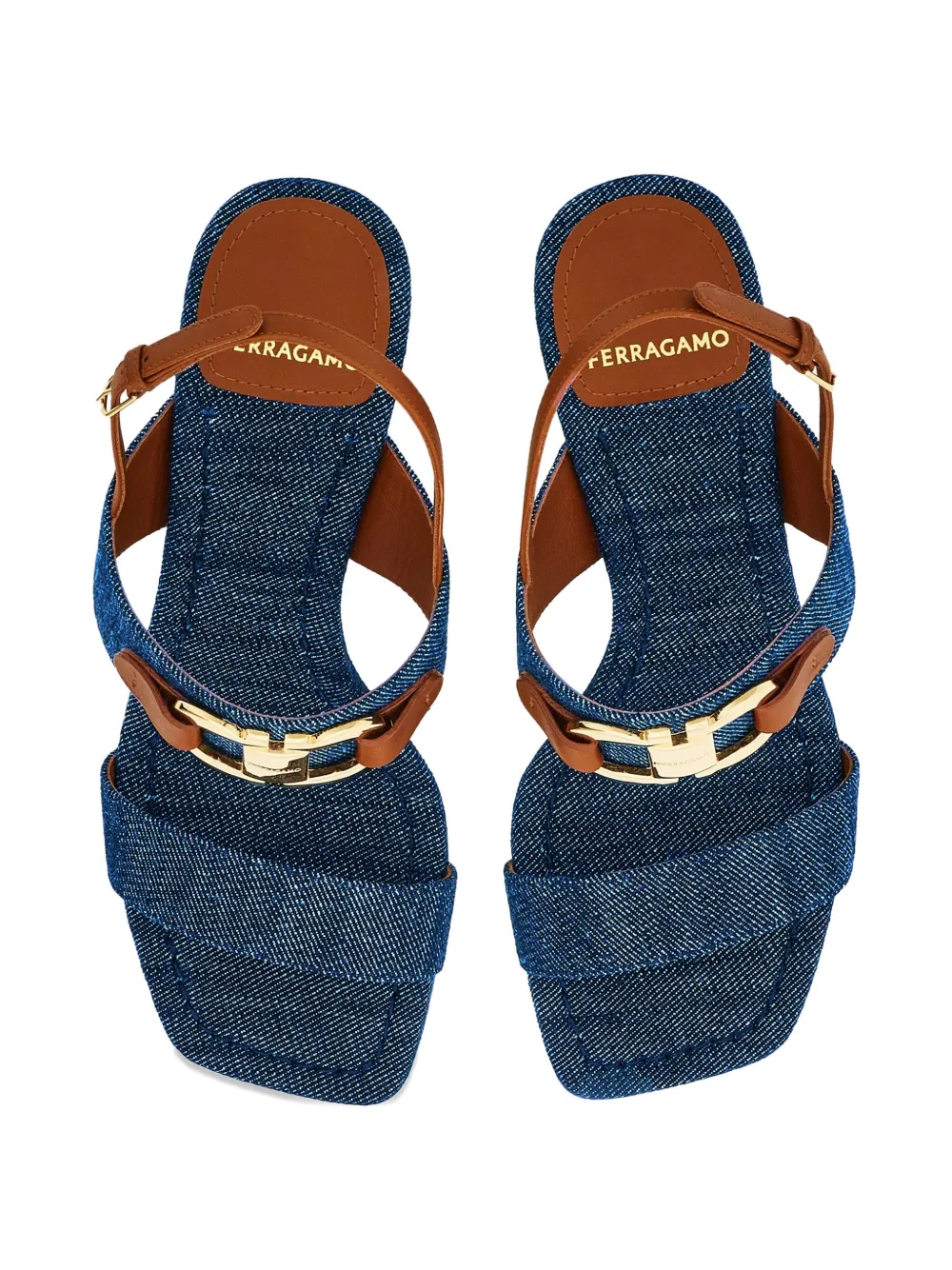 Ferragamo 60mm Gancini-buckle sandals Blue