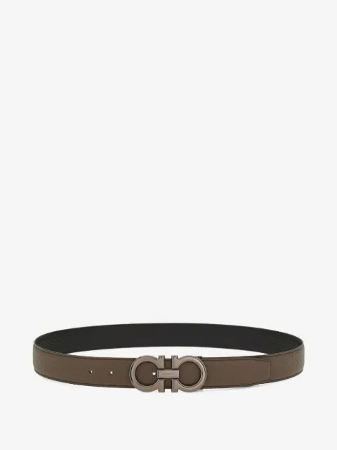 Ferragamo Cinto dupla face de couro