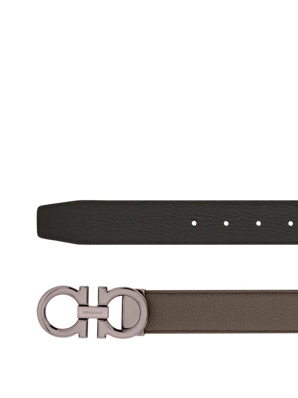 Ferragamo Omkeerbare leren riem Bruin