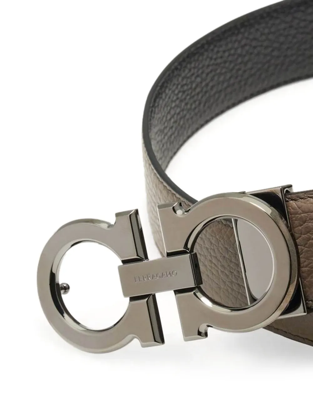 Ferragamo Omkeerbare leren riem Bruin