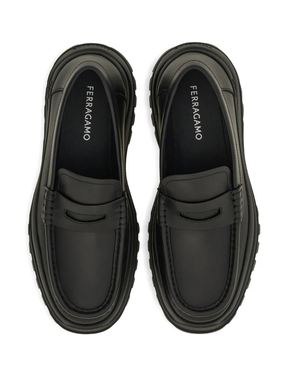 Ferragamo penny loafers Black