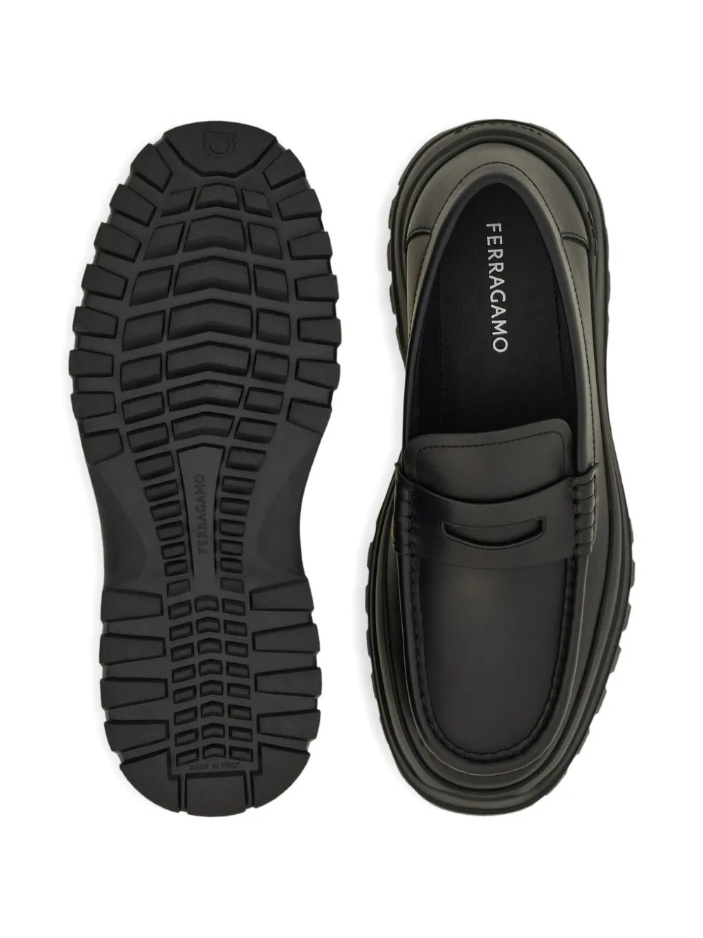 Ferragamo penny loafers Black