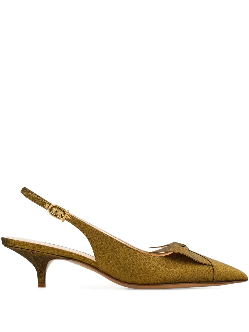 Ferragamo 40mm Bow slingback pumps Green