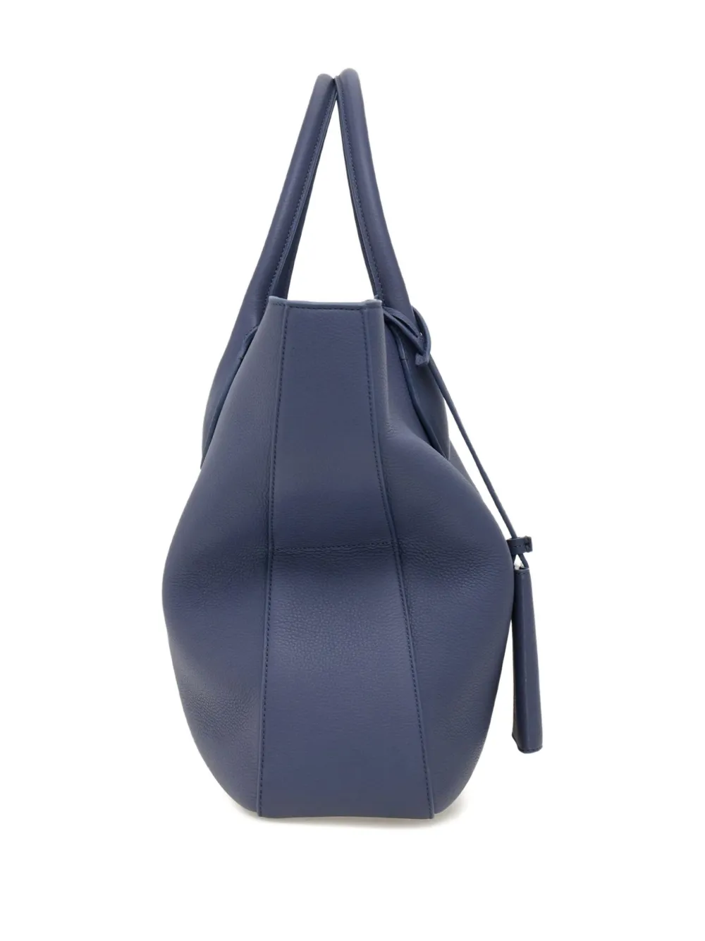 FERRAGAMO MONOGRAM STRUCTURED LEATHER TOTE BAG
