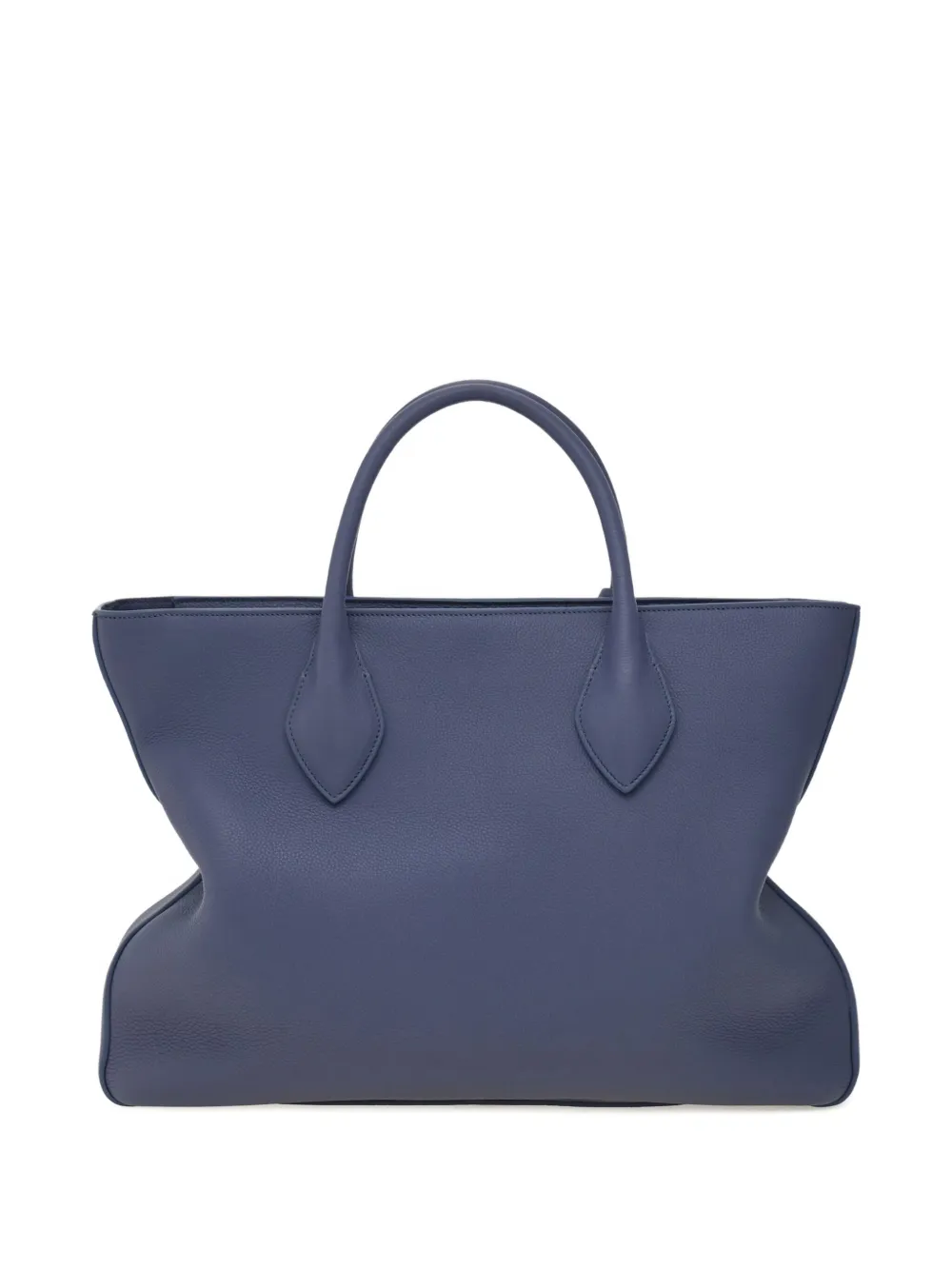 FERRAGAMO MONOGRAM STRUCTURED LEATHER TOTE BAG