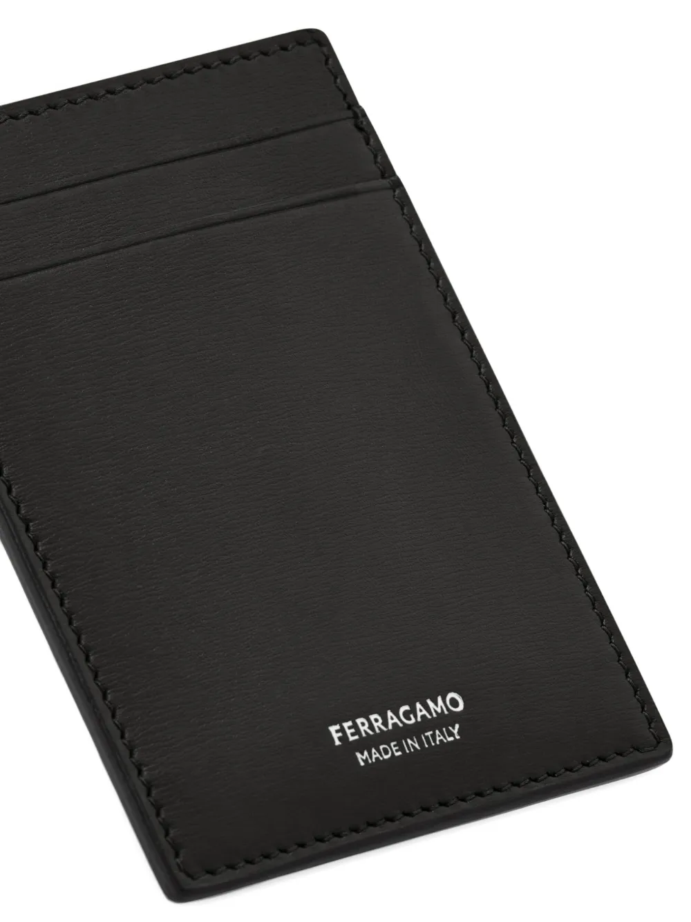 Ferragamo Leren pasjeshouder Zwart
