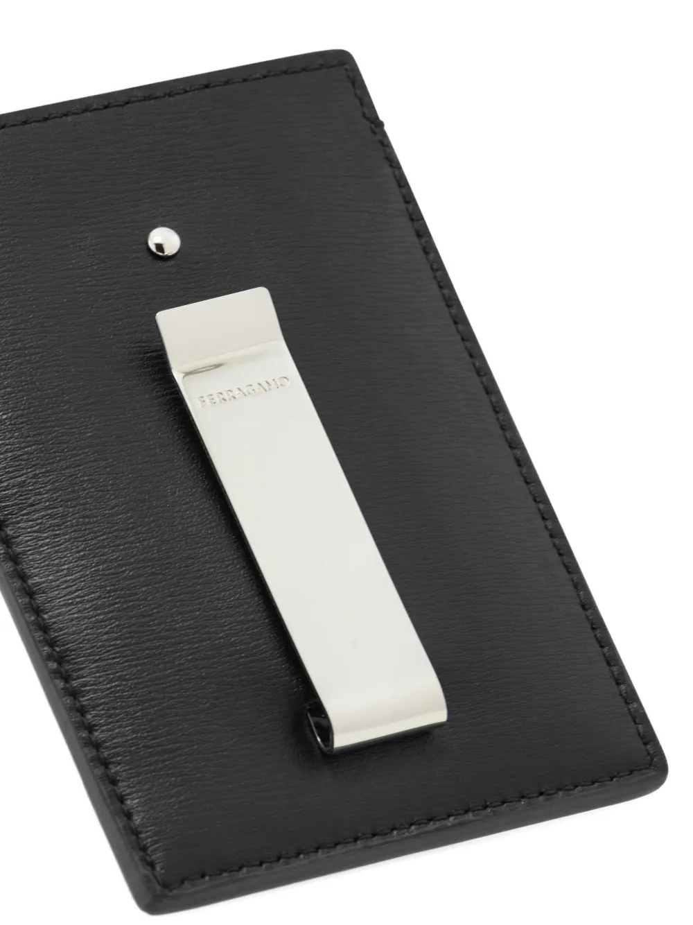 Ferragamo Leren pasjeshouder Zwart