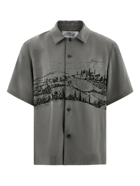 Ferragamo printed silk shirt