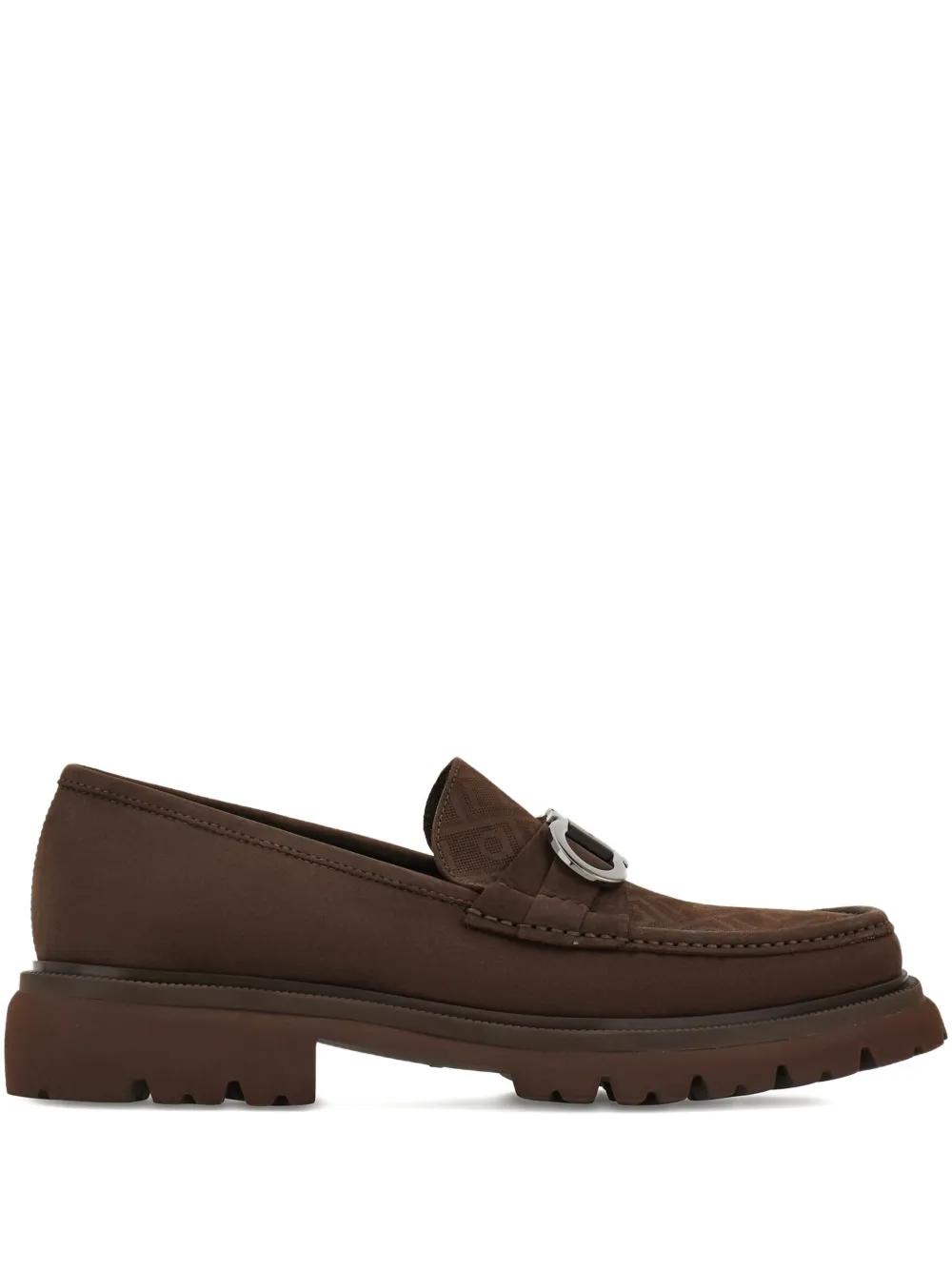 Ferragamo Gancini monogram loafers Brown