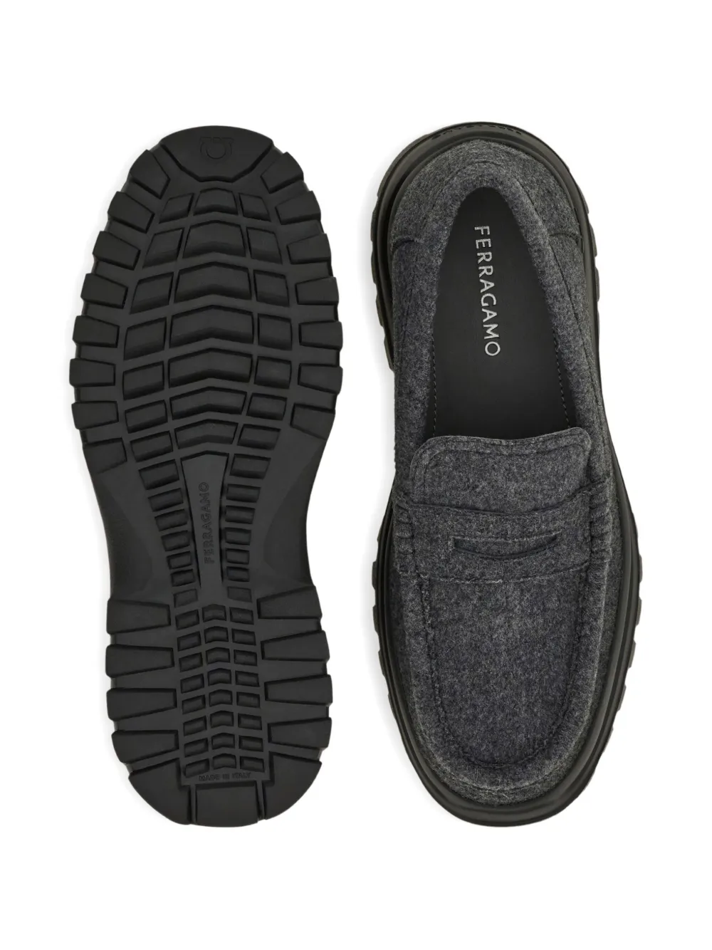 Ferragamo penny loafers Grey
