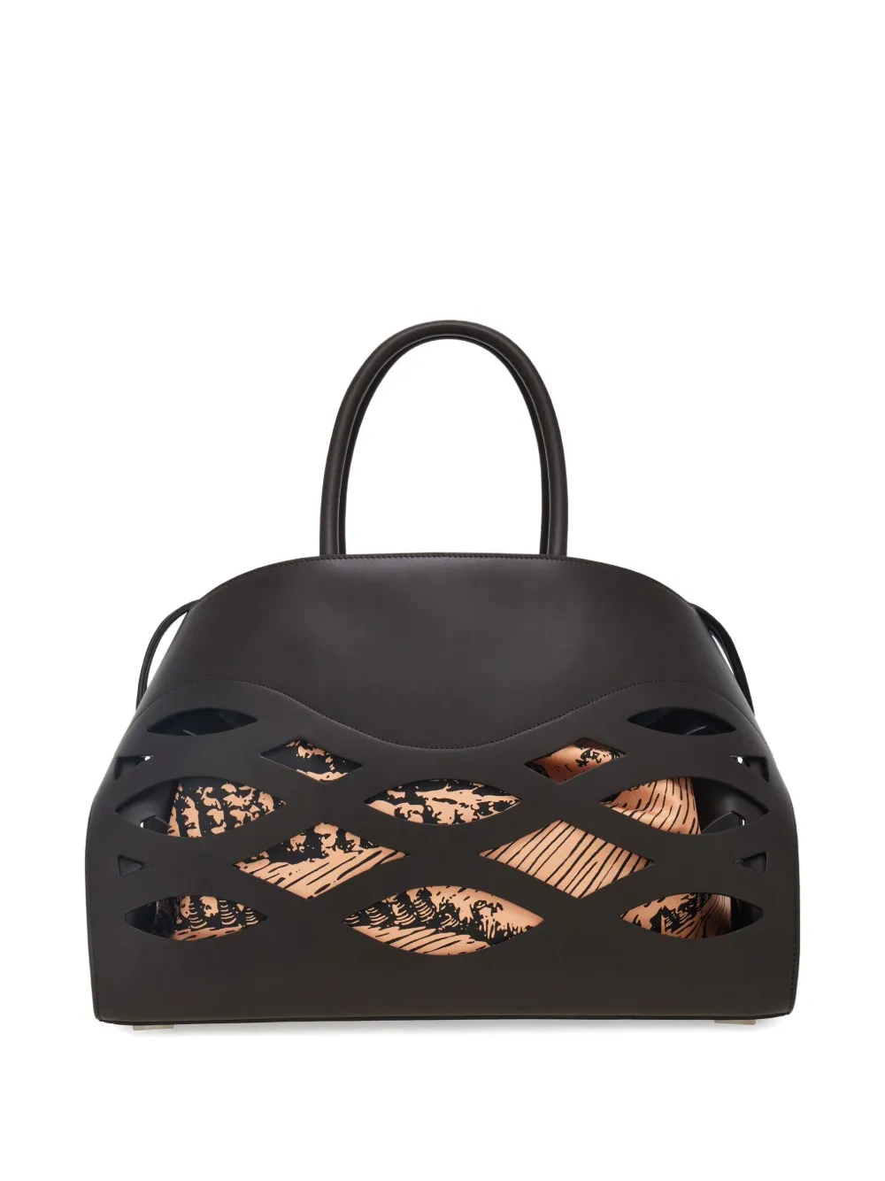 Ferragamo Back to Earth Hug grote shopper Bruin