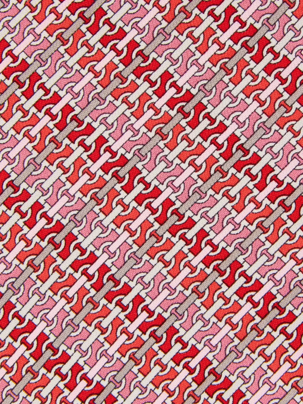 Ferragamo Gancini stropdas met kettingprint Roze