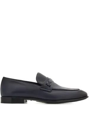 Ferragamo Gancini Moccasin Driver Shoes | Blue | FARFETCH