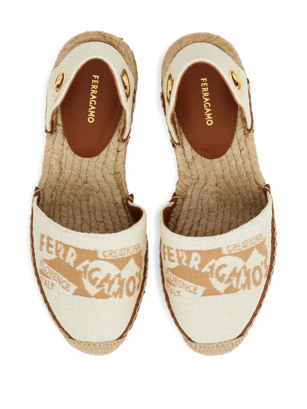 Ferragamo 70mm logo-jacquard espadrilles Neutrals