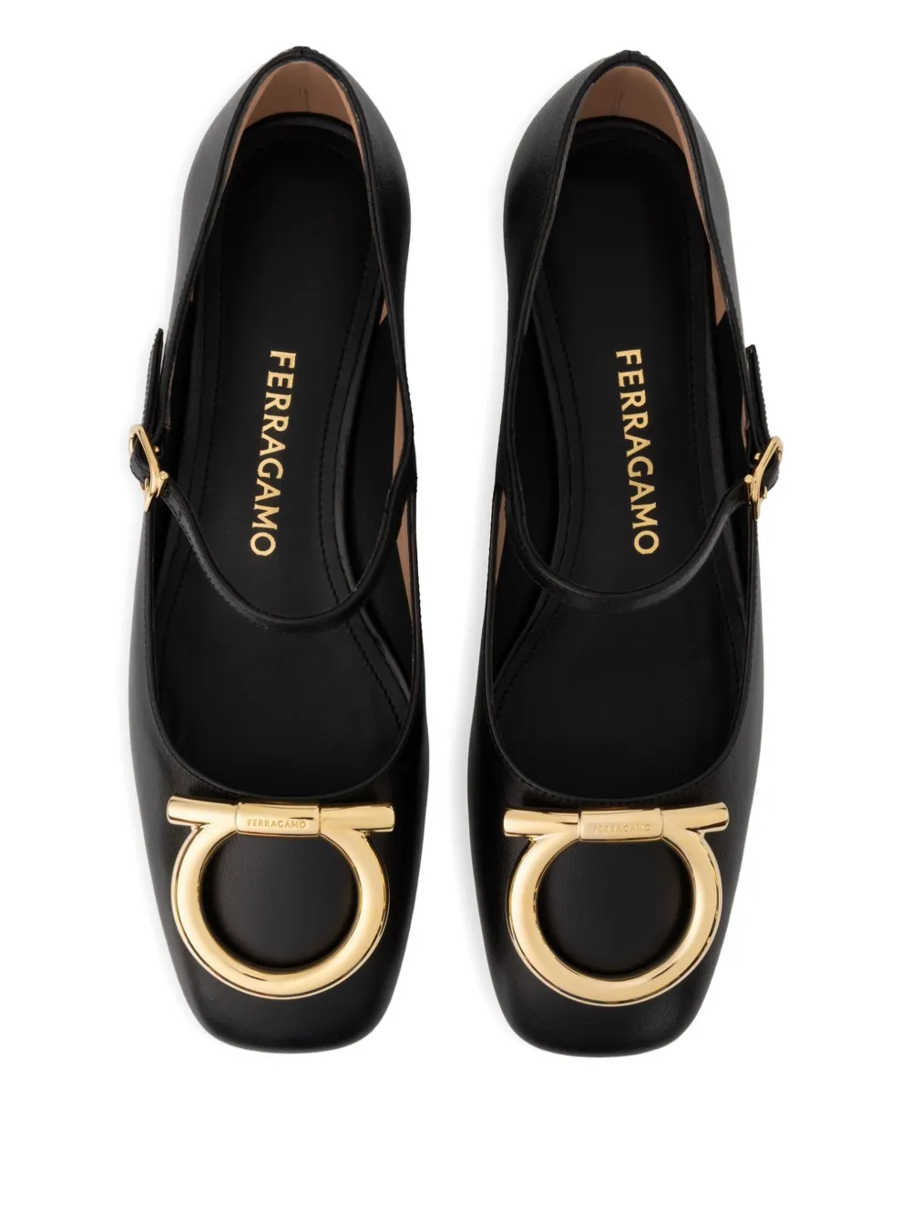 Ferragamo Maxi Gancini pumps Black