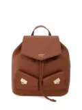 Ferragamo geometric-flap drawstring backpack - Brown