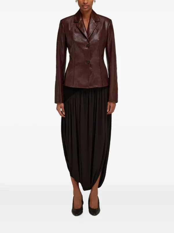 フェラガモ　ブラウン レザージャケット Salvatore Ferragamo サルヴァトーレ フェラガモ リバーシブル