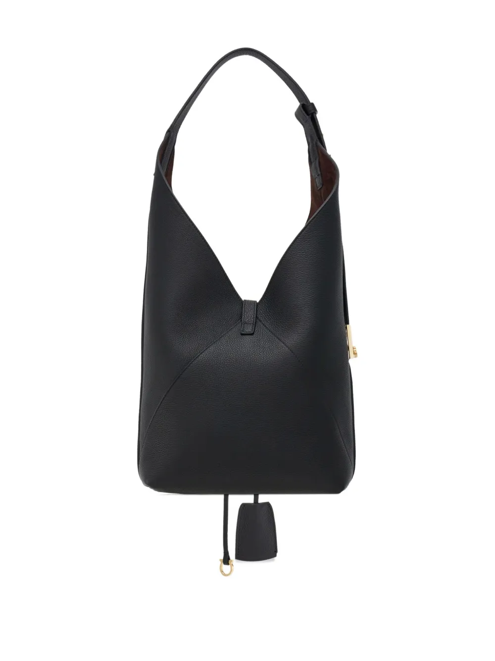 Ferragamo Leren schoudertas Zwart