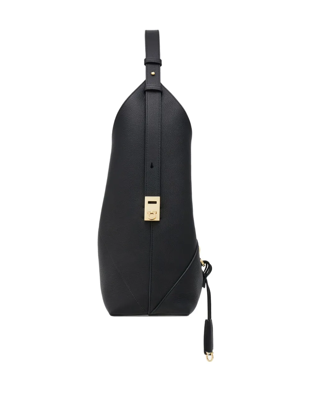 Ferragamo Leren schoudertas Zwart