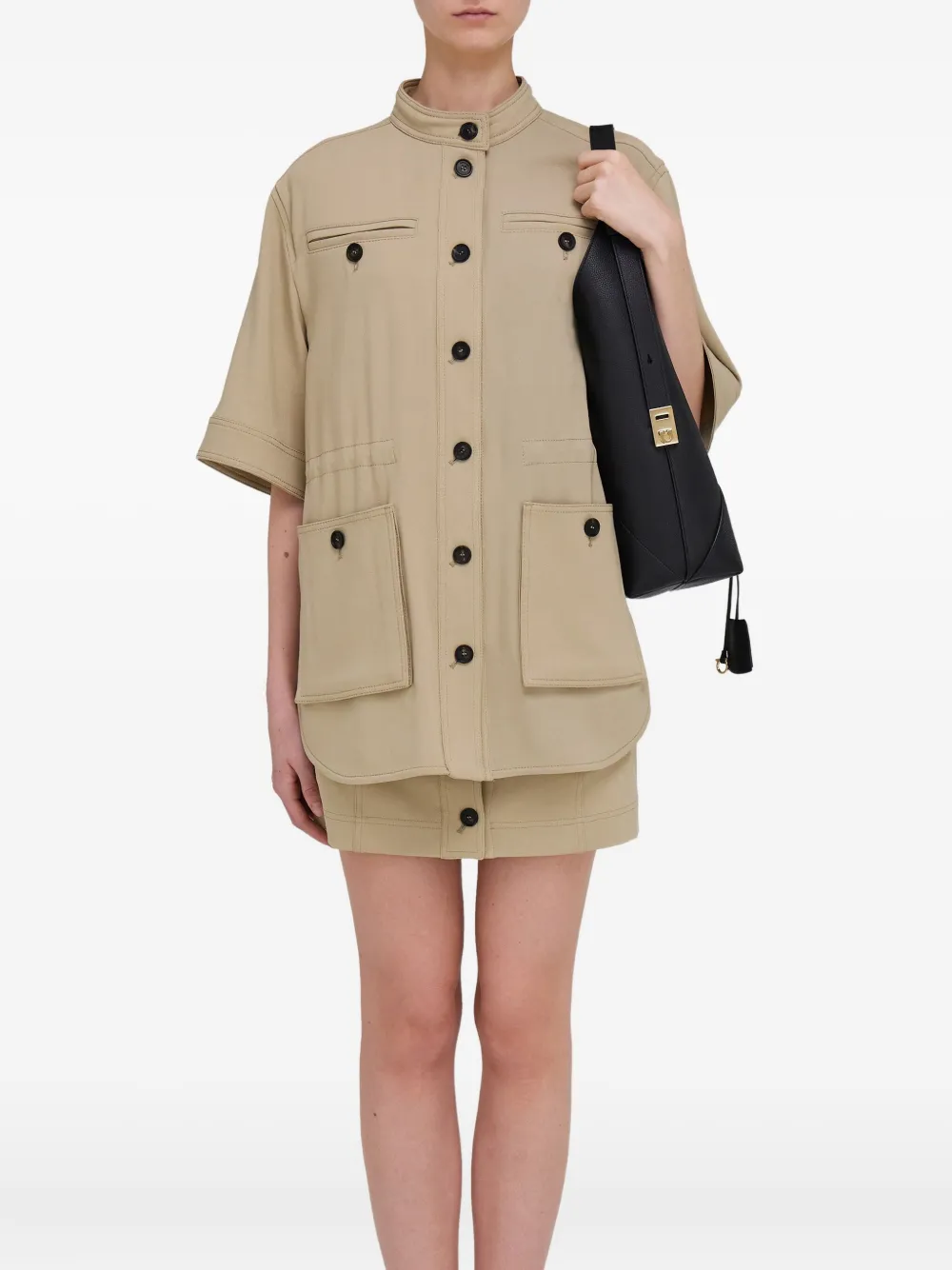 Ferragamo Leren schoudertas Zwart