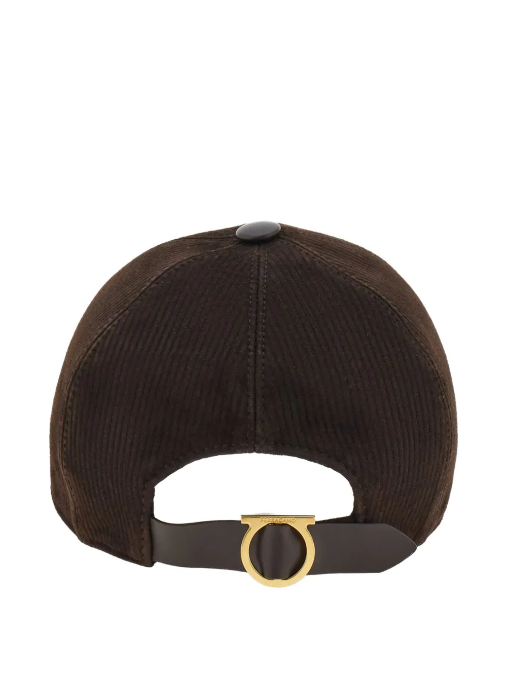 Ferragamo Gancini-buckle Baseball Cap In Brown
