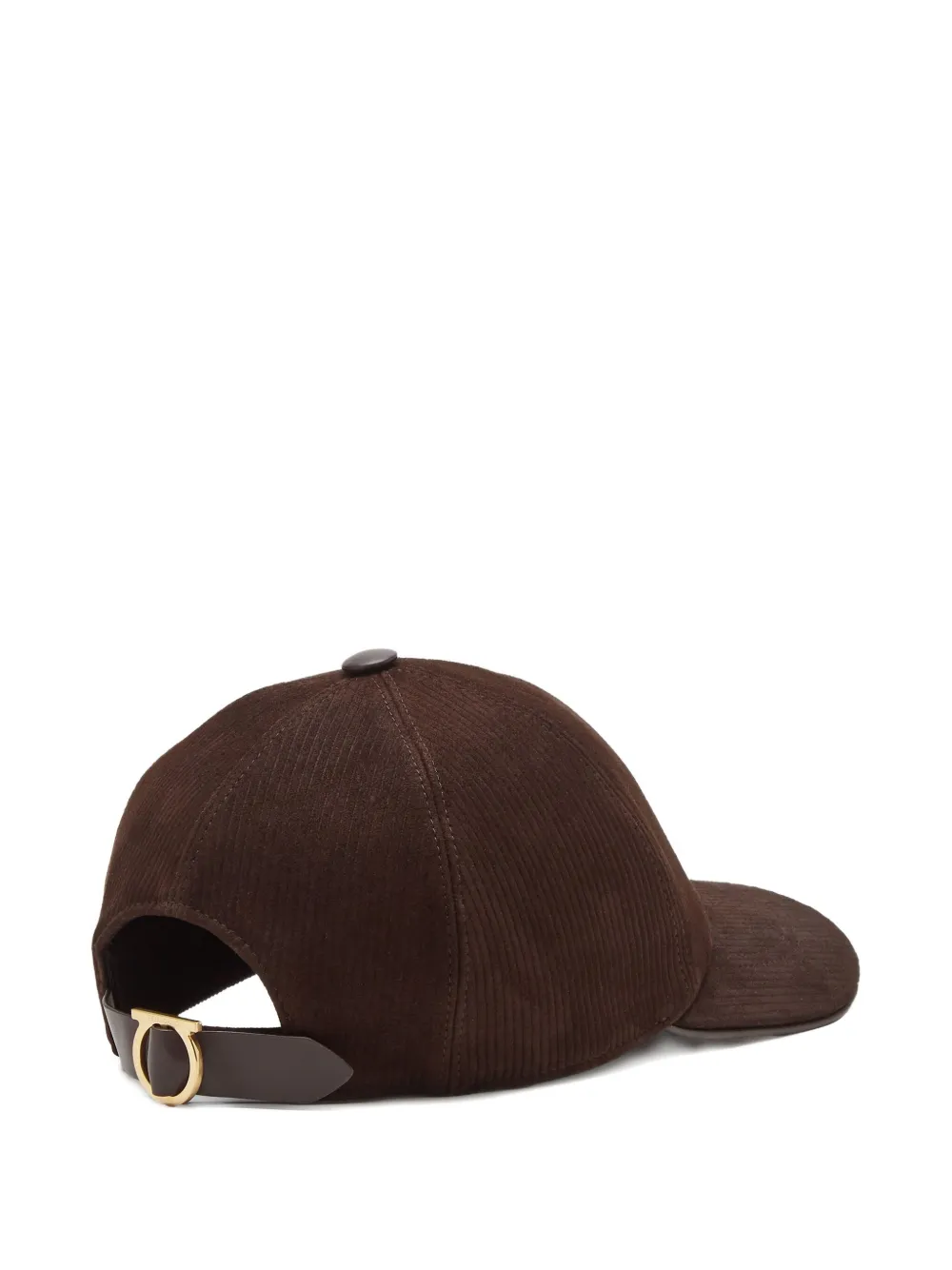 Ferragamo Gancini-buckle Baseball Cap In Brown