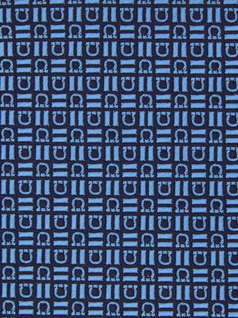 Ferragamo Stropdas met geometrisch patroon Blauw