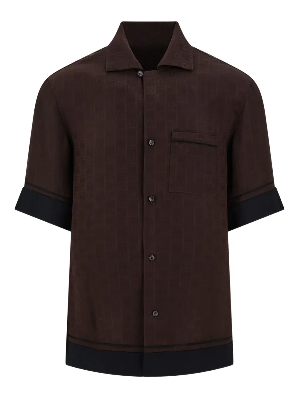 Ferragamo Overhemd met monogram Bruin