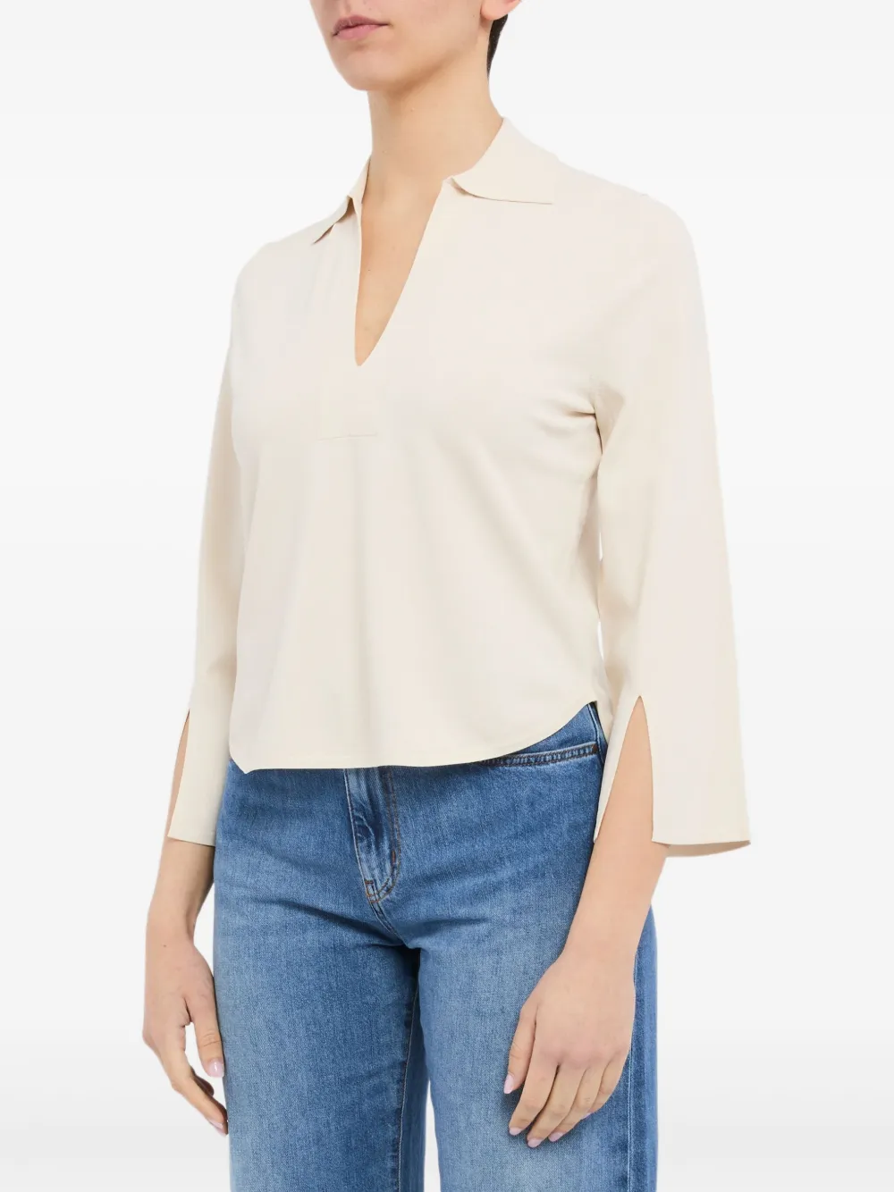 Kangra V-neck blouse - Wit