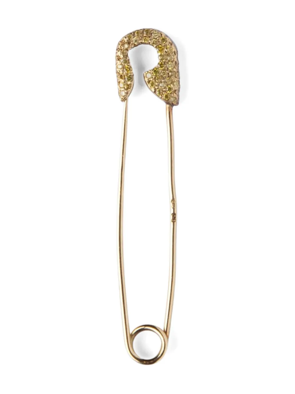 Ileana Makri 18K yellow gold diamond safety pin - Goud