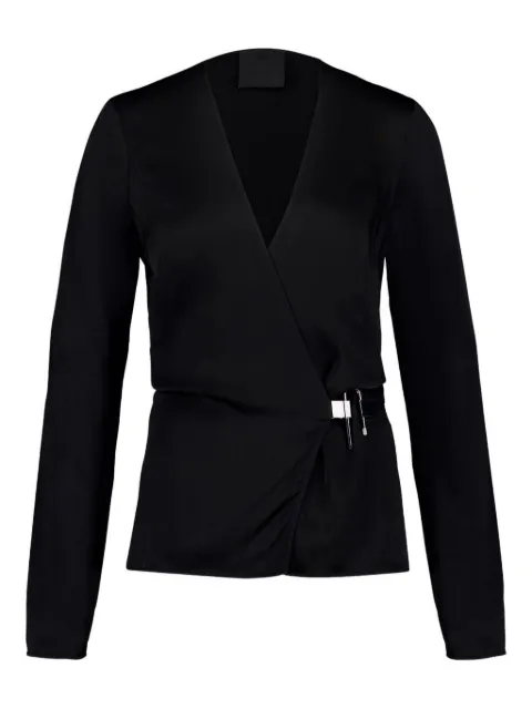 Givenchy V-neck satin wrap top