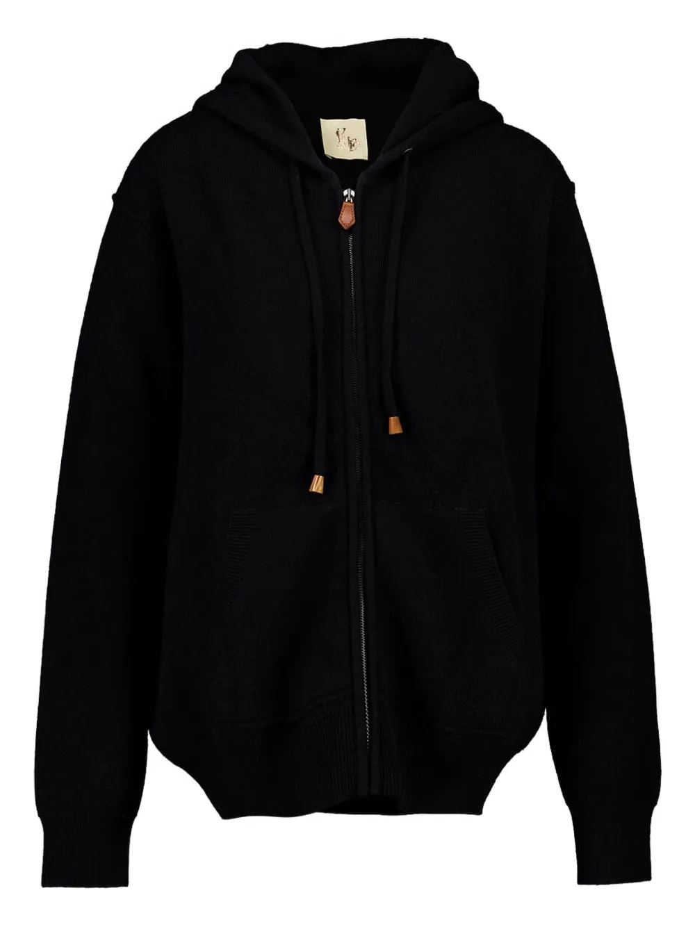 cashmere zip-up hoodie