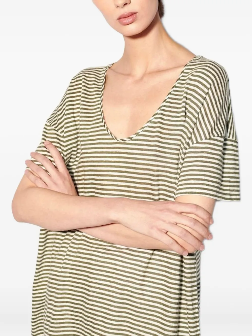 Paula Striped T-shirt In Gray