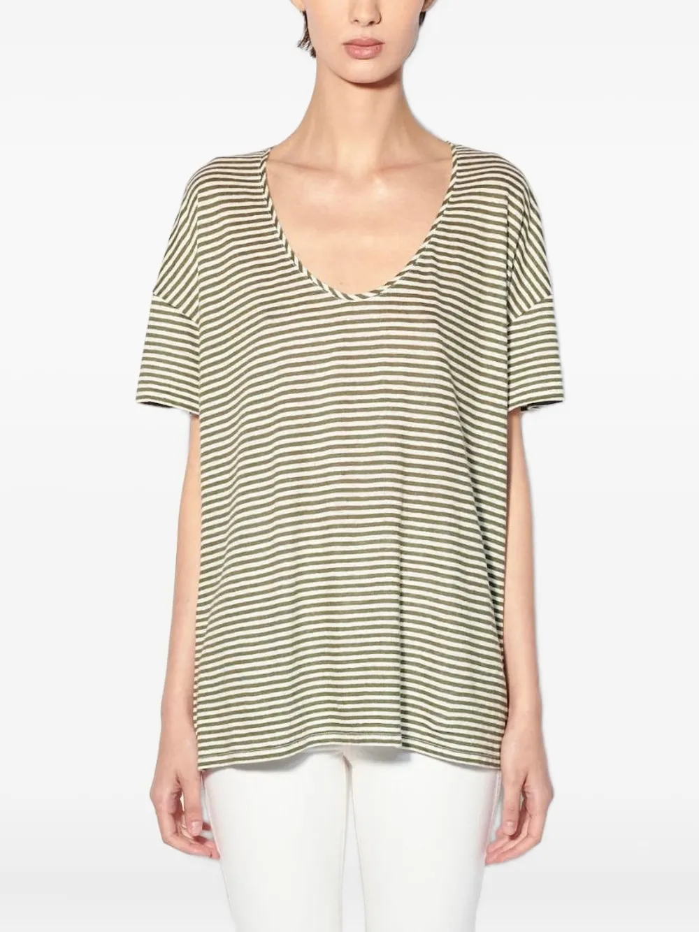 Paula Striped T-shirt In Gray