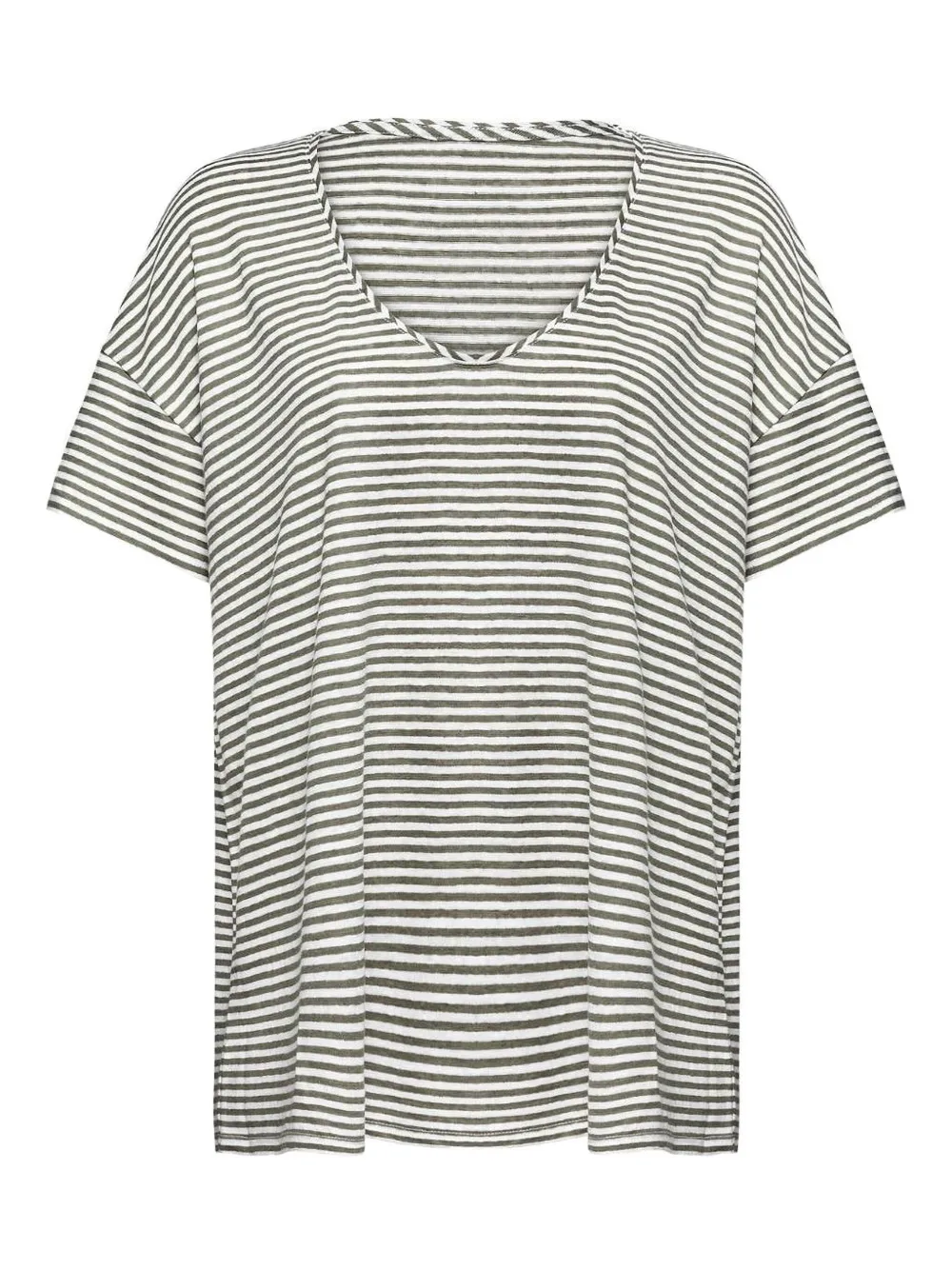 Paula Striped T-shirt In Gray