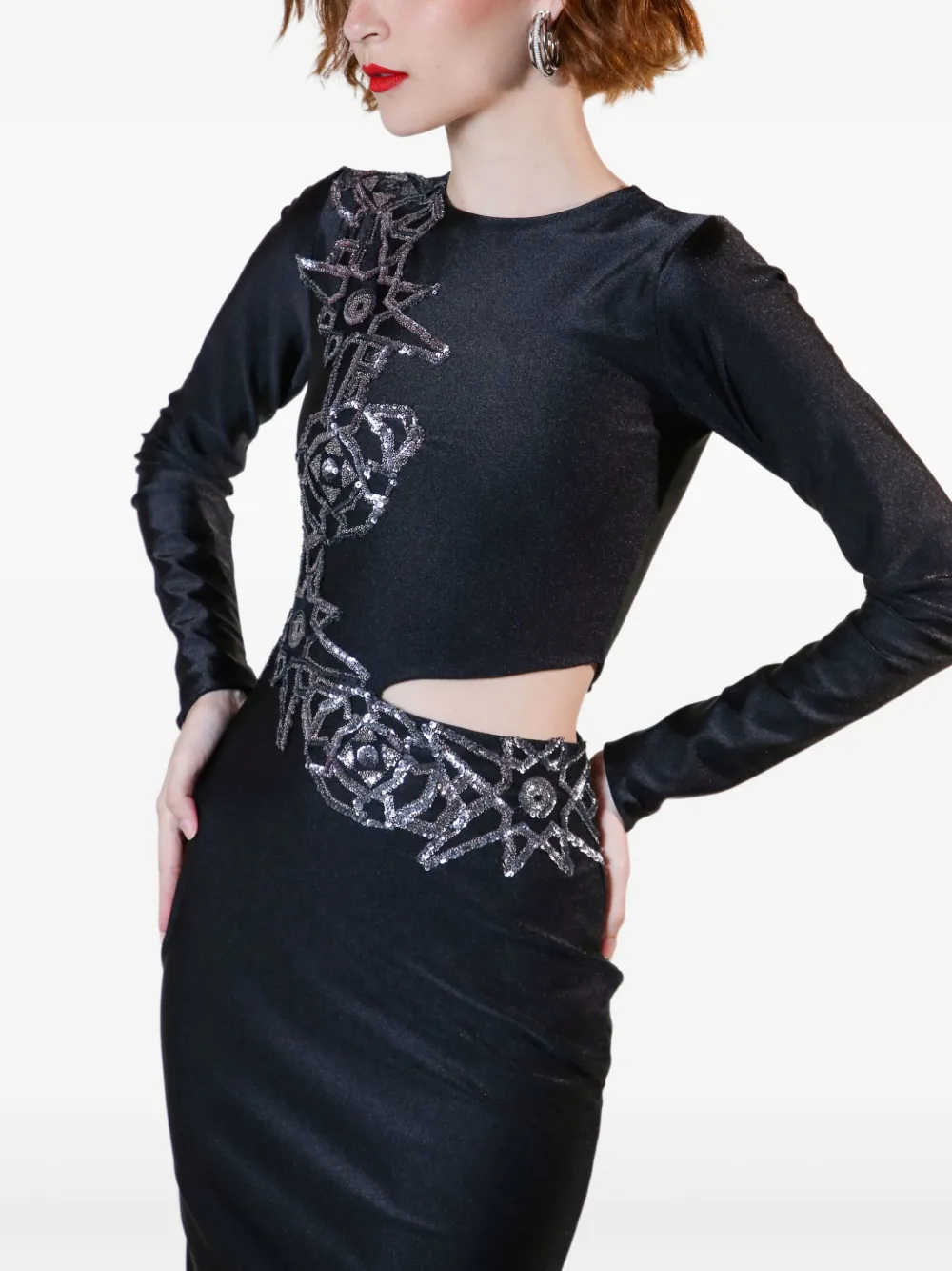 Lethicia Bronstein Martini midi-jurk Zwart