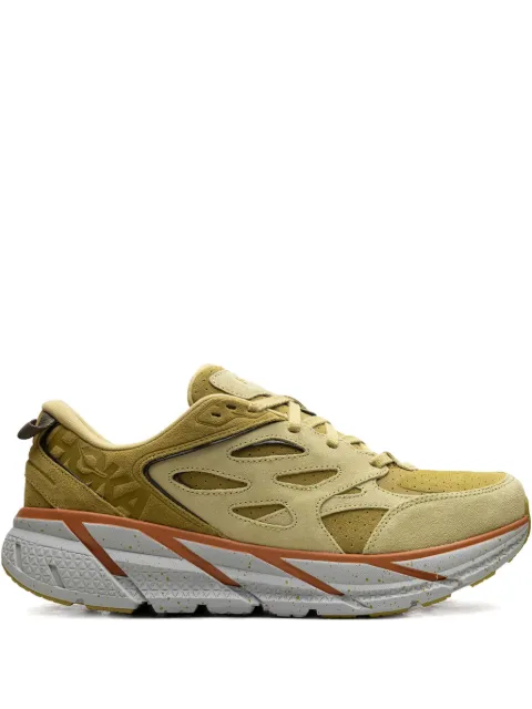 HOKA Clifton L Suede "Golden Lichen" sneakers