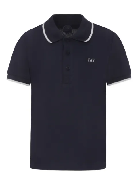 Fay Kids short-sleeved logo polo shirt