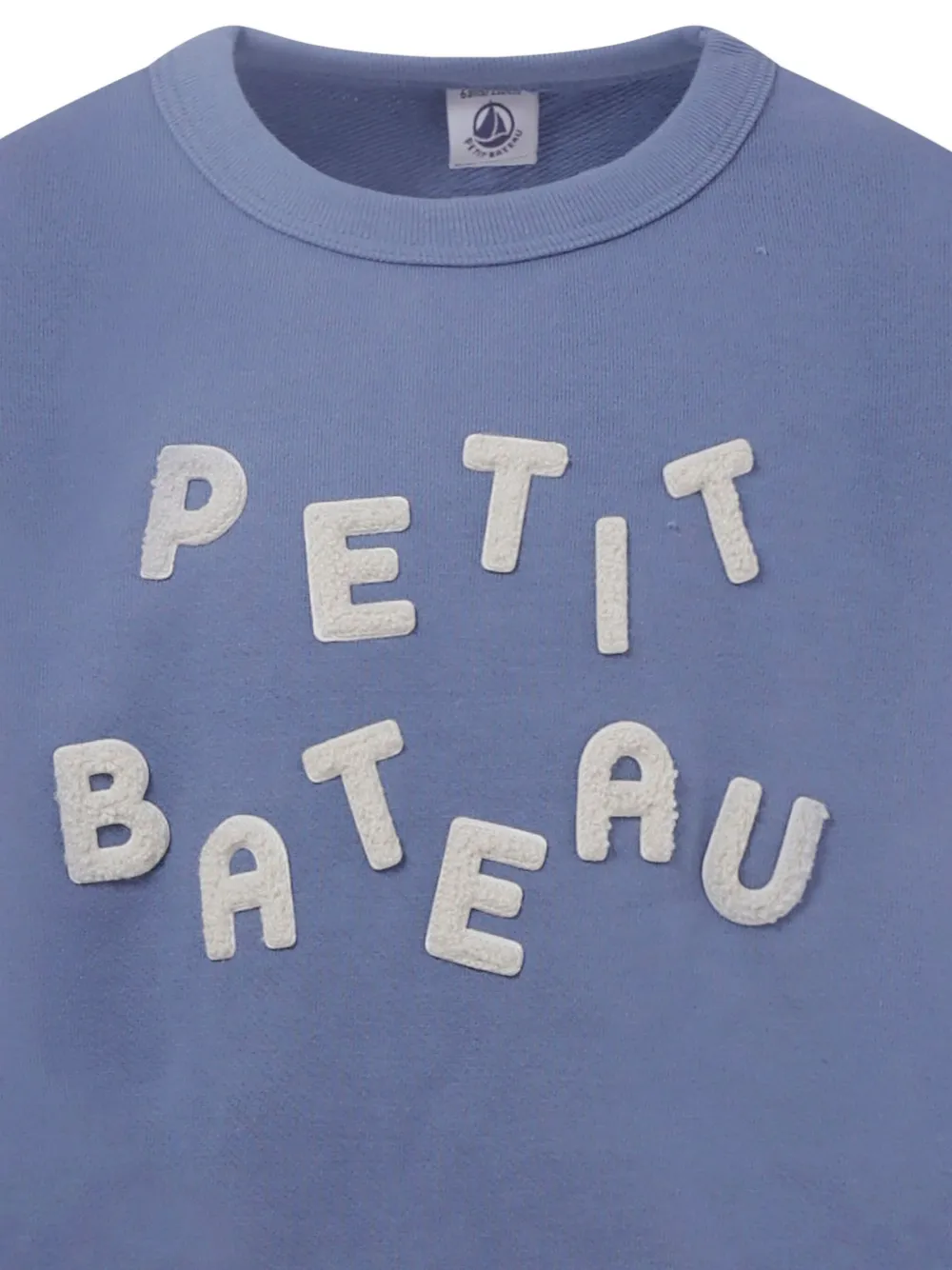 Petit Bateau letter-patch sweatshirt Blauw