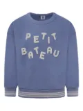 Petit Bateau letter-patch sweatshirt - Blue