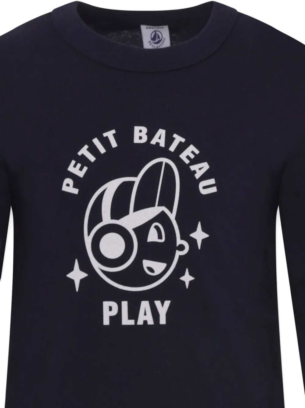 Petit Bateau Long-sleeve Graphic-print T-shirt In Blue