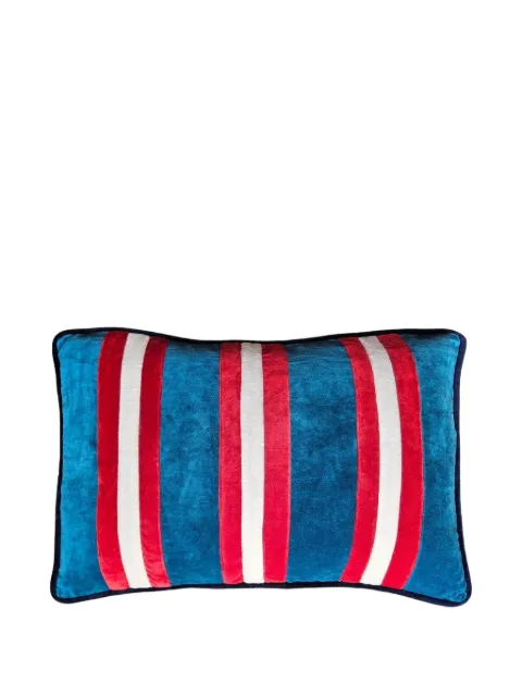 Les-Ottomans striped velvet cushion (60cm x 40cm)