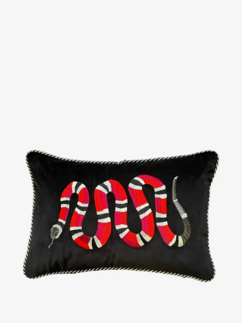 Les-Ottomans cojín decorativo con bordado de serpiente (40cm x 60cm)